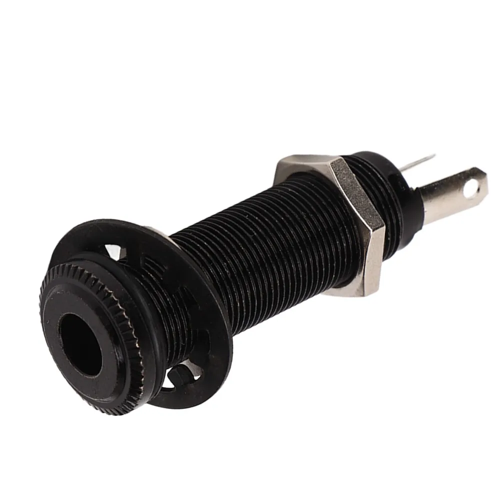 

Brass Guitar Threaded Jack ​1/4 Inch / 6.35 mm Long Threaded ​Output Endpin ​Stereo/Mono ​Flush Mount ​Barrel Jack Socket