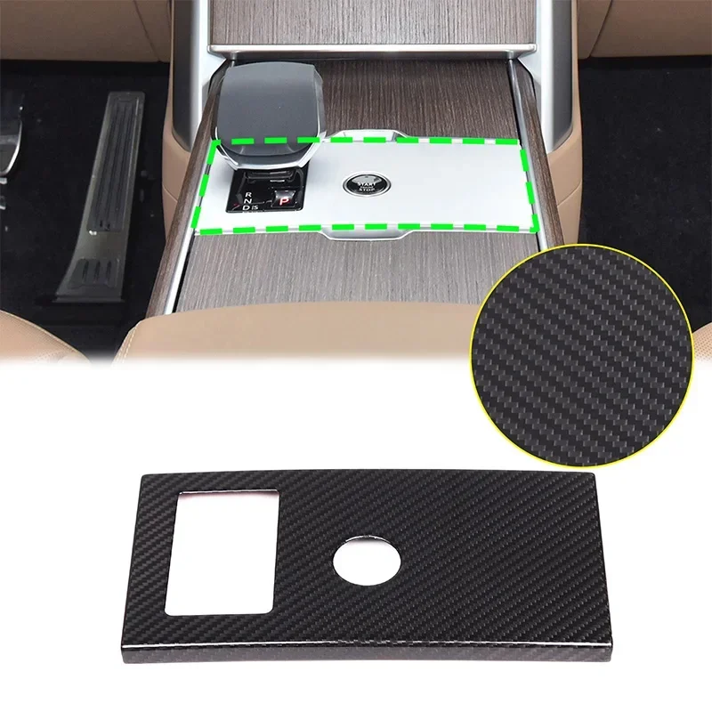 

For Land Rover Range Rover Vogue 2024+ Real Carbon Fiber Car Center Console Gear Panel Cover Sticker Car Interior Accessories