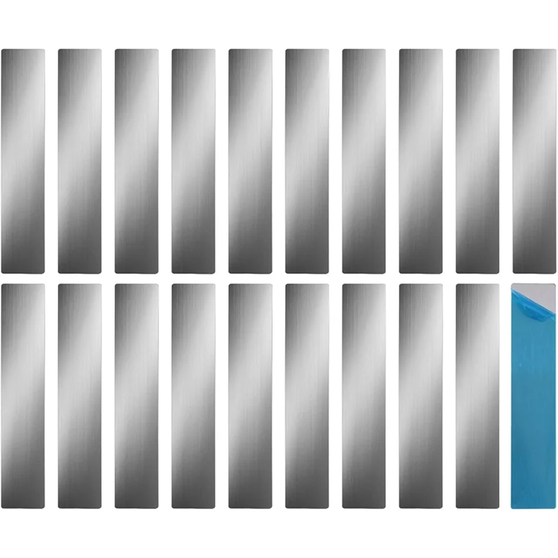 ABJI-Für Nicht-Stahl-Lüftungsschlitze, 20 Stück selbstklebende Metallplatten für magnetische Halterung, mit starker Kleberückseite