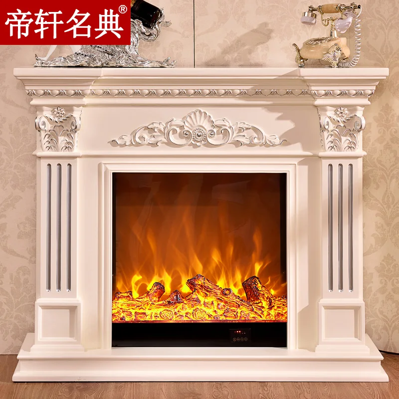 European fireplace rack decorative cabinet American pastoral solid wood fireplace heating core 1.2/1/2 meters