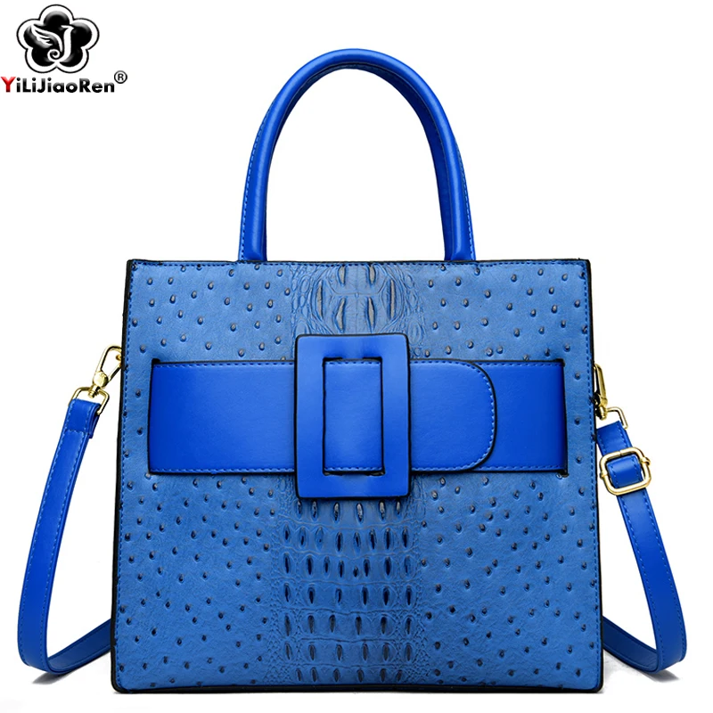 

Fashion Alligator Handbags for Women Designer Large Capacity Top-Handle Tote Luxury Brand Leather Shoulder Crossbody Bag Female