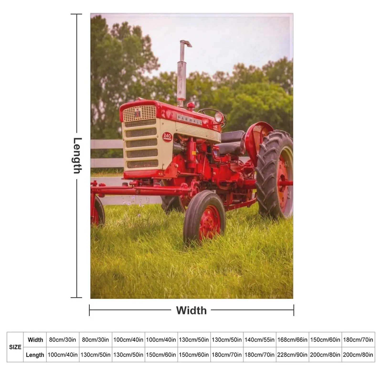 Tractors are Red Throw Blanket warm for winter Soft Big Warm For Sofa Thin decorative Kid'S Blankets