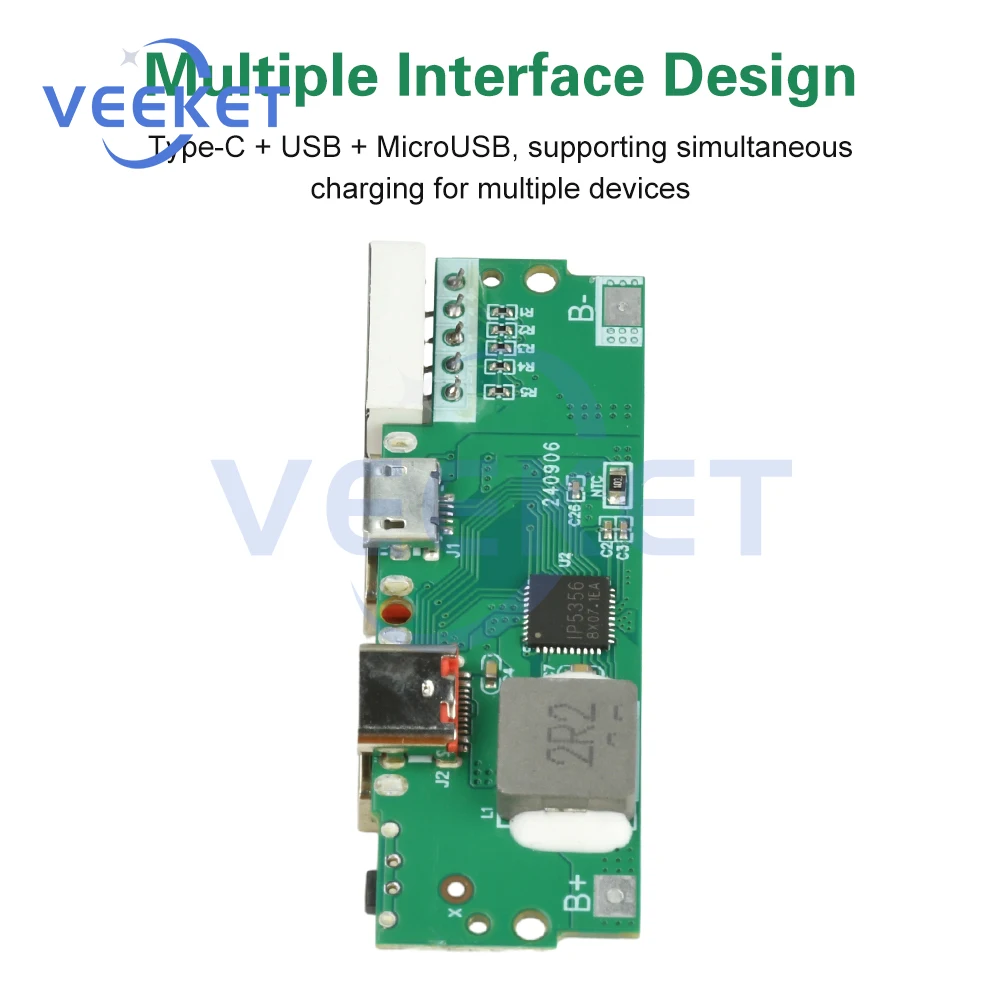 وحدة شحن سريعة 22.5 وات متعددة البروتوكولات من النوع C USB Micro USB لبنك الطاقة لوحة ذاتية الصنع تدعم PD QC VOOC #3
