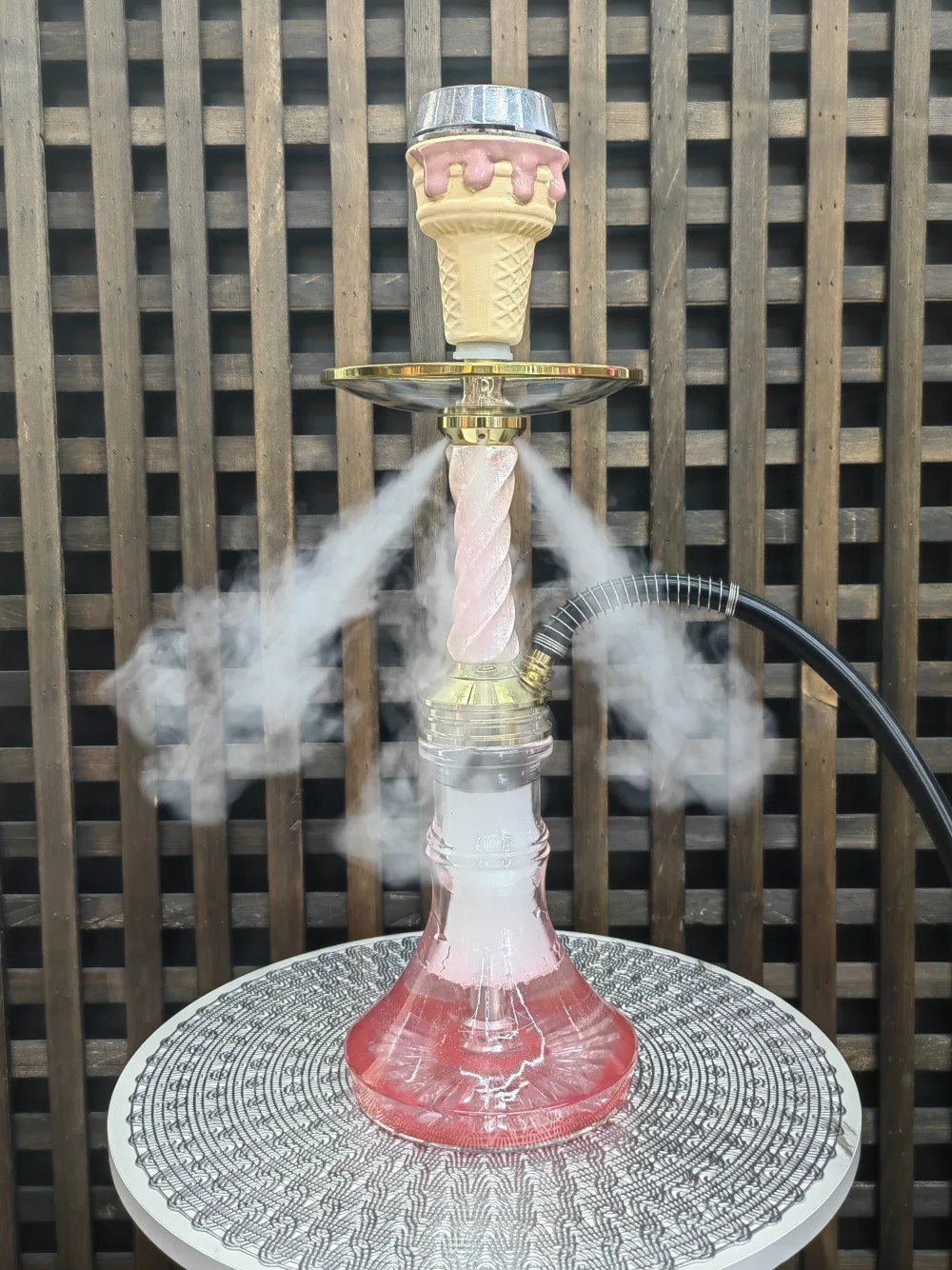 

Pink Girl Heart Ice Cream Hookah Set Single Pipe Resin Shisha Pipes Smoking Grass Hoka Smoke Accessories Narguile Complete