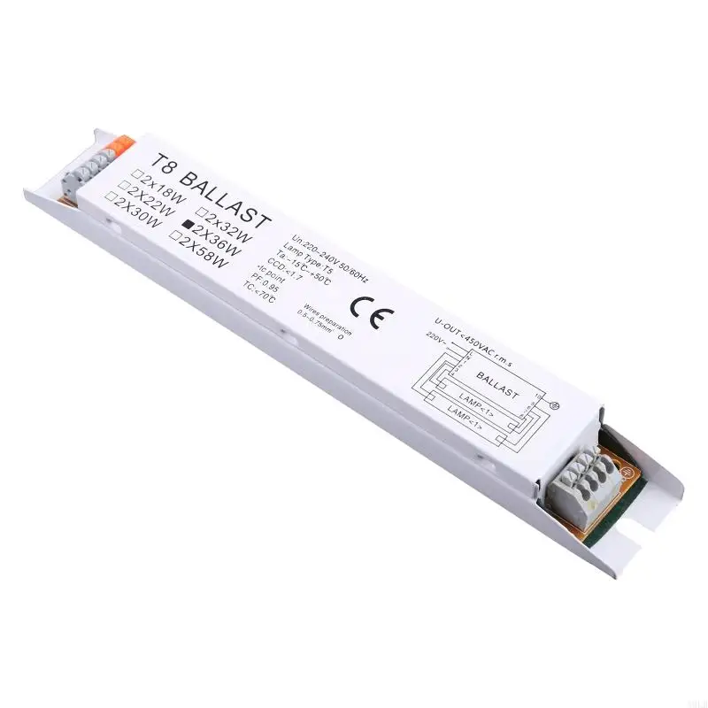 A9LB 1Pc 2x36W T8 Compact Electronic Ballast Instant Tube Desk Lights Fluorescent Ballasts for Home Office Supplies