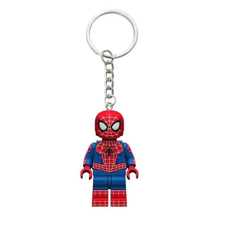 Marvel Spiderman Gwen Venom Peripheral Movies Children\'s Cartoon Building Blocks Assembled Toy Ornament Keychain Pendant Gift