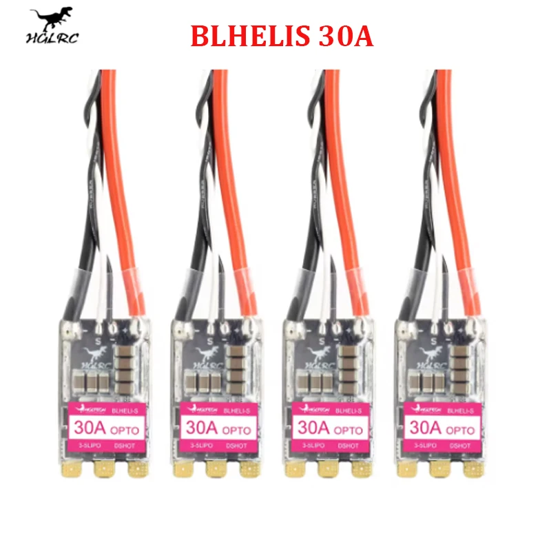 

4PCS HGLRC 30A BLHELIS 16.5 BB2 DSHOT600 Brushless ESC 3-5S for RC FPV Freestyle Drone DIY Parts