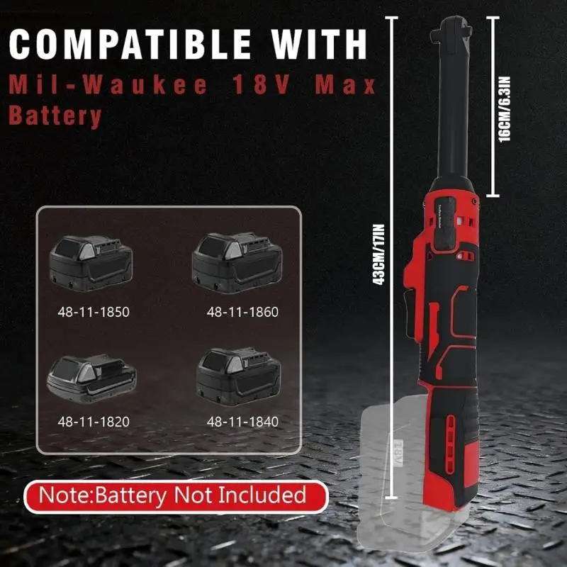 herramientas trinquete eléctrico Y1UD 3/8", control velocidad variable para batería 18 V