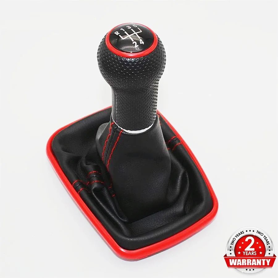 

For VW BORA JETTA 4 GOlf 4 MK4 1998 1999 2000 2001 2002 2003 2004 2005 2006 Car 5 /6 Speed 23mm Red Gear Stick Shift Knob