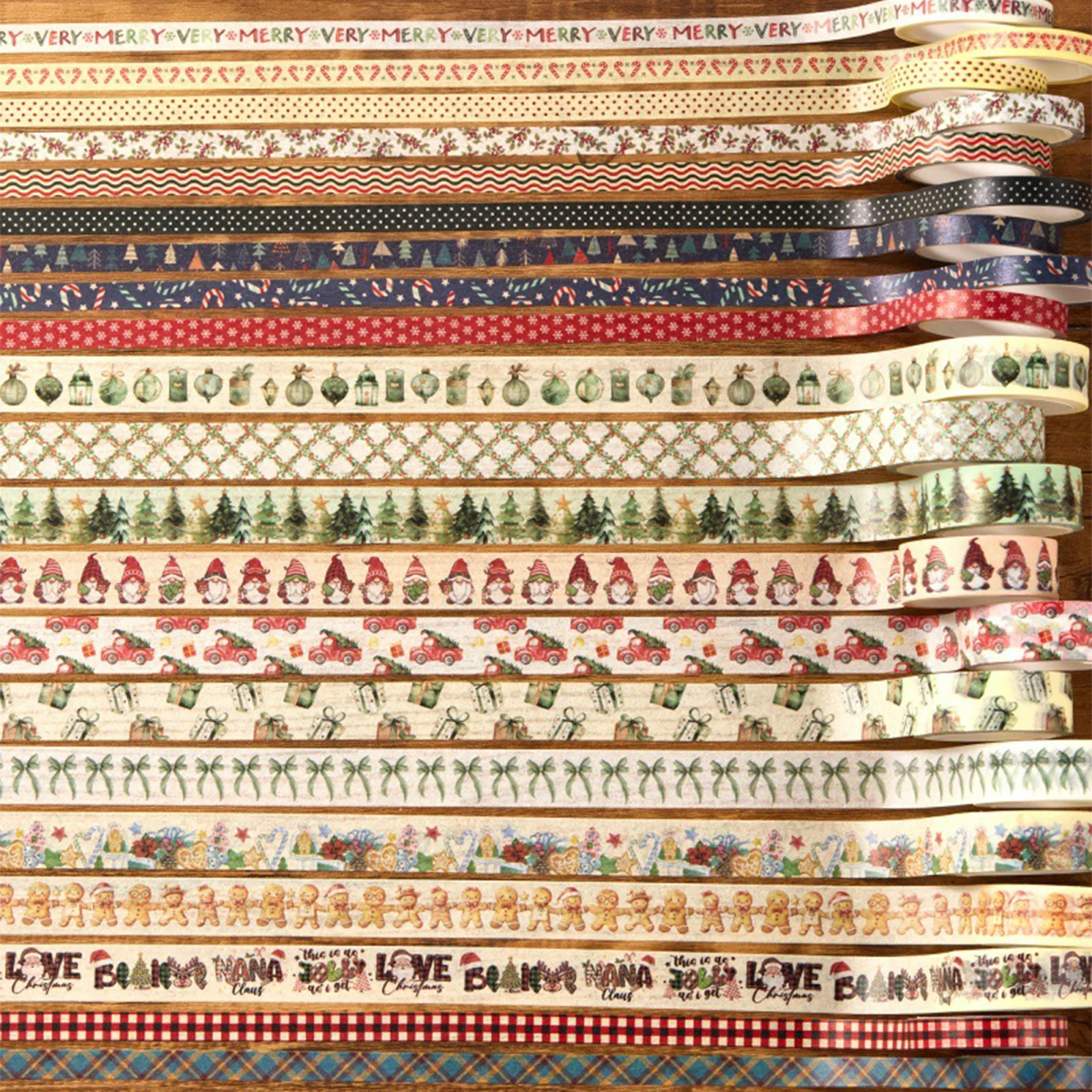 30 ロール/箱かわいいクリスマスジンジャーブレッドマン和紙テープハンドブックノート DIY クリエイティブステッカー学生文具ギフト