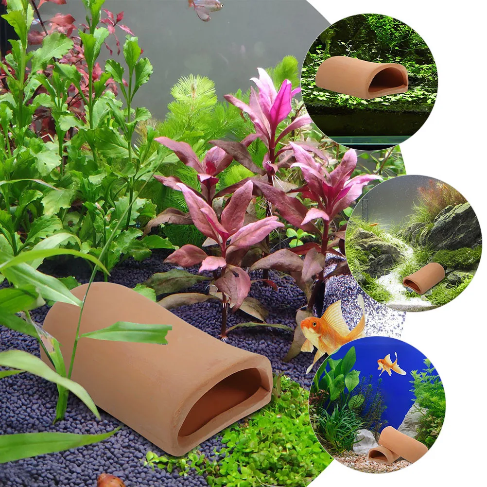 

Fish Tank Cave Vivid Shrimp Hiding Place Aquarium Shelter Decoration Natural Fish Hideout Cave Ornament Caves for Aquarium