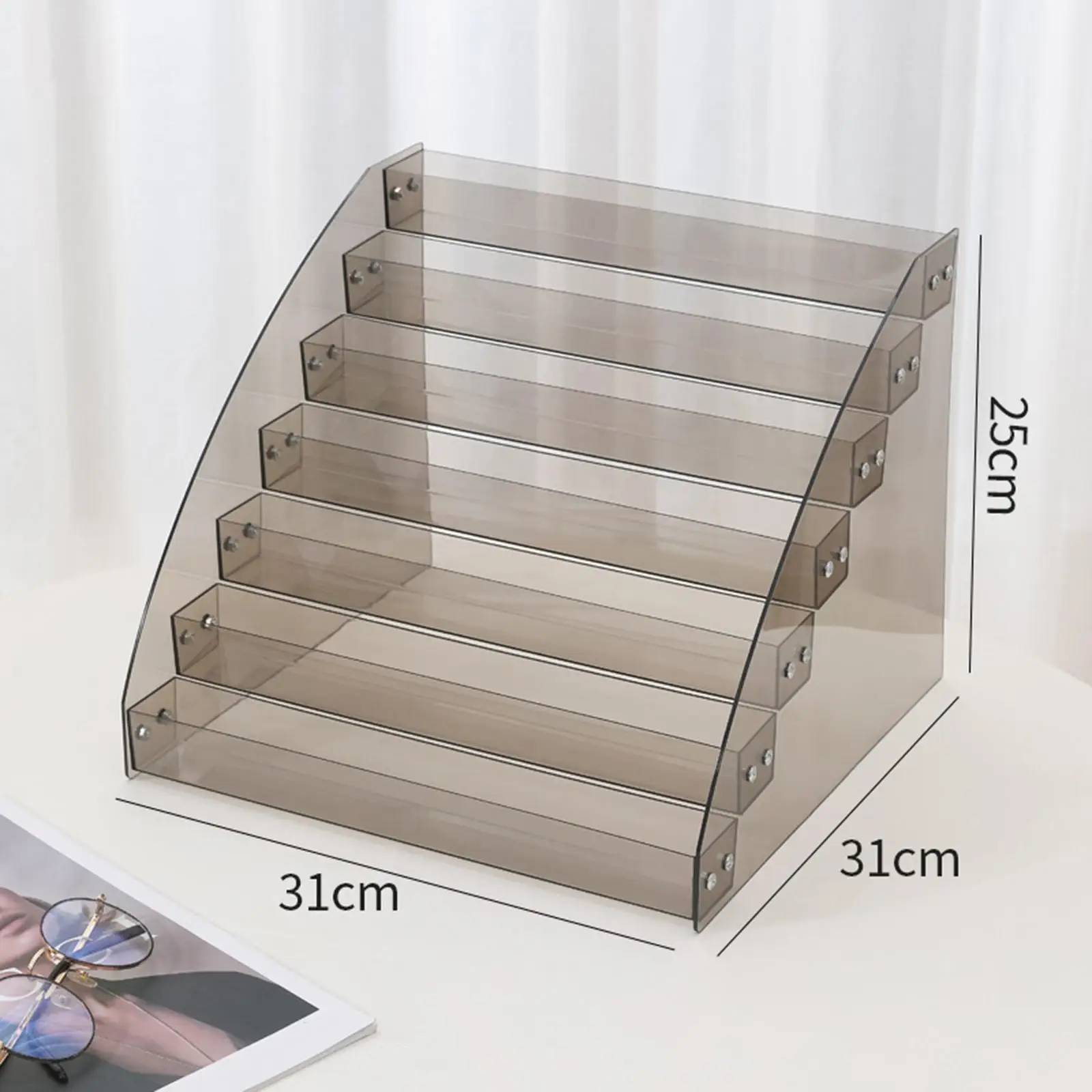 Clear Display Stand Wear Resistant Acrylic Riser for Lipsticks Dresser