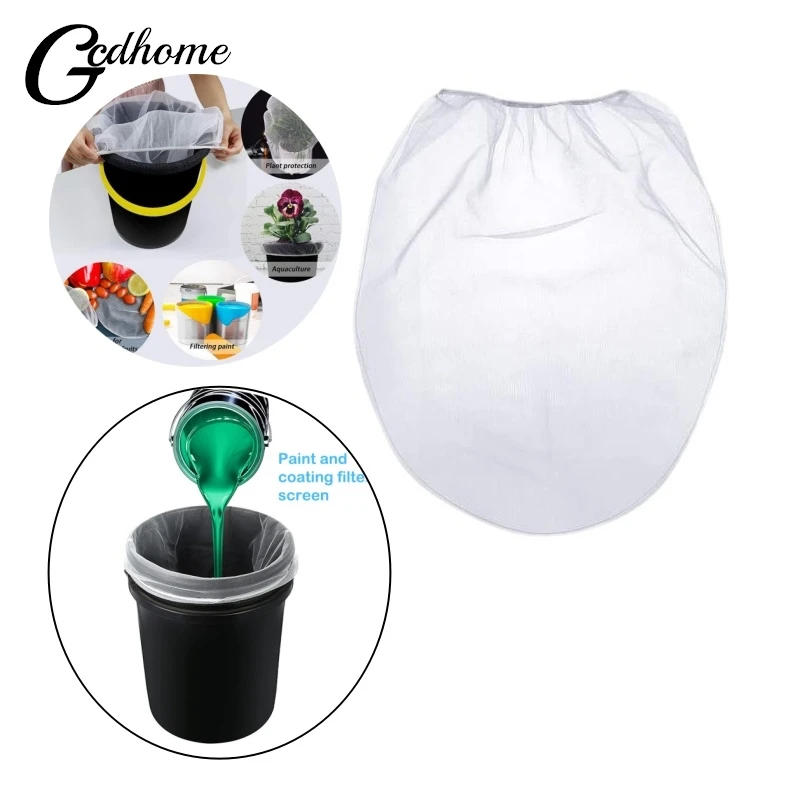 Paint Strainer Bag Gallon Paint Filter Fine Mesh Elastic Drawstring Top Opening Mesh Filter Paint Gardening Bucket Filters