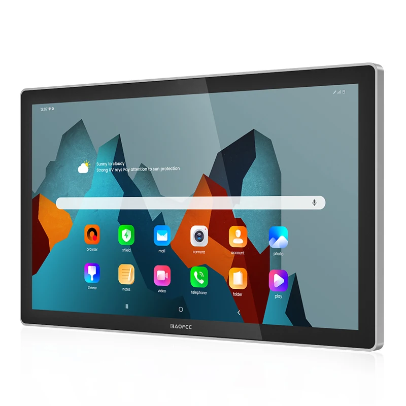 Outdoor 1000cd 18.5/ 21.5 Inch Capacitief Touchscreen Ingebed Android/Linux Industriële Alles-In-Één Systeem Waterdicht Voorpaneel