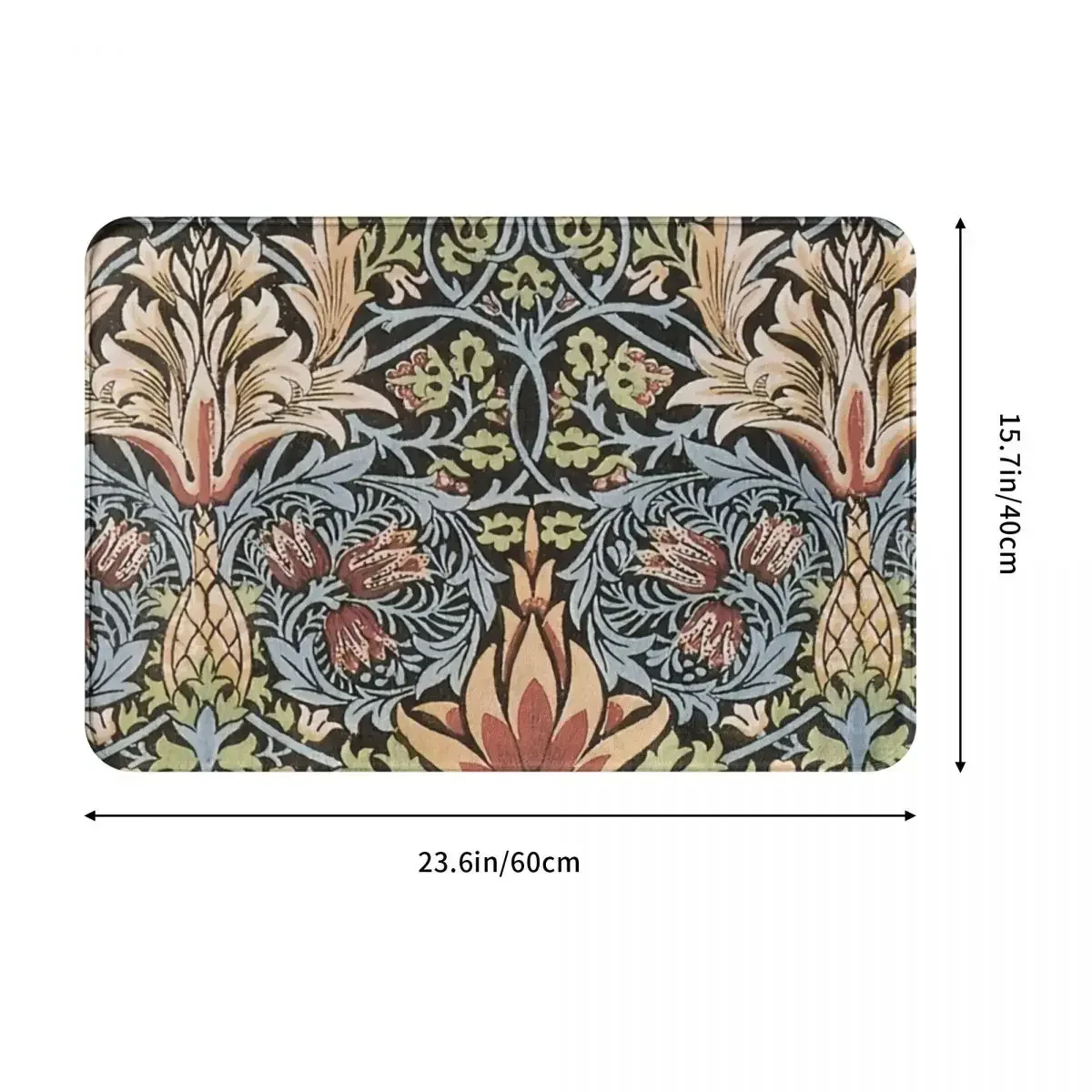 William Morris Strawberry Polyester Doormat Rug carpet Mat Footpad Anti-slip Washable Corridor Kitchen Bedroom balcony toilet