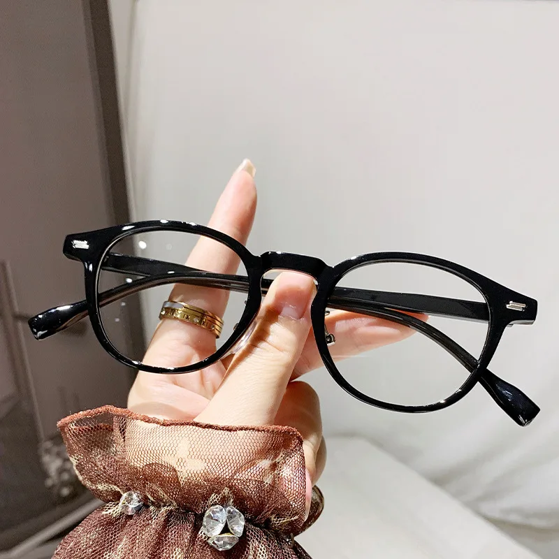 

New Anti Blue Light Reading Glasses Fashion Women Men Clear Computer Presbyopic Eyeglasses Vintage Spring Legs Frame Eyewear