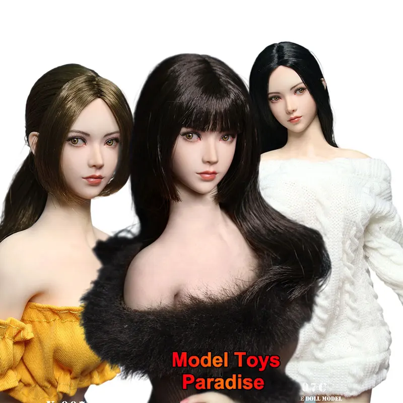 

JKTOYS K007 1/6 Scale Milly Woman Soldier Head Carving Asian Beauty Movable Eyes Head Fit 12Inch Action Figure Body