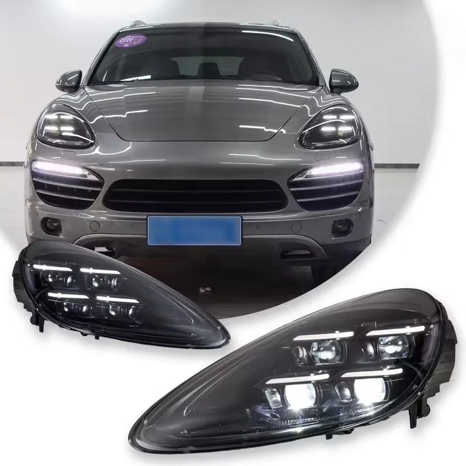 

Suitable for Car Accessories for Porsche Cayenne Headlights 2011-2017 958 LED Laser Matrix Head Lamps Upgrade 2024 Style