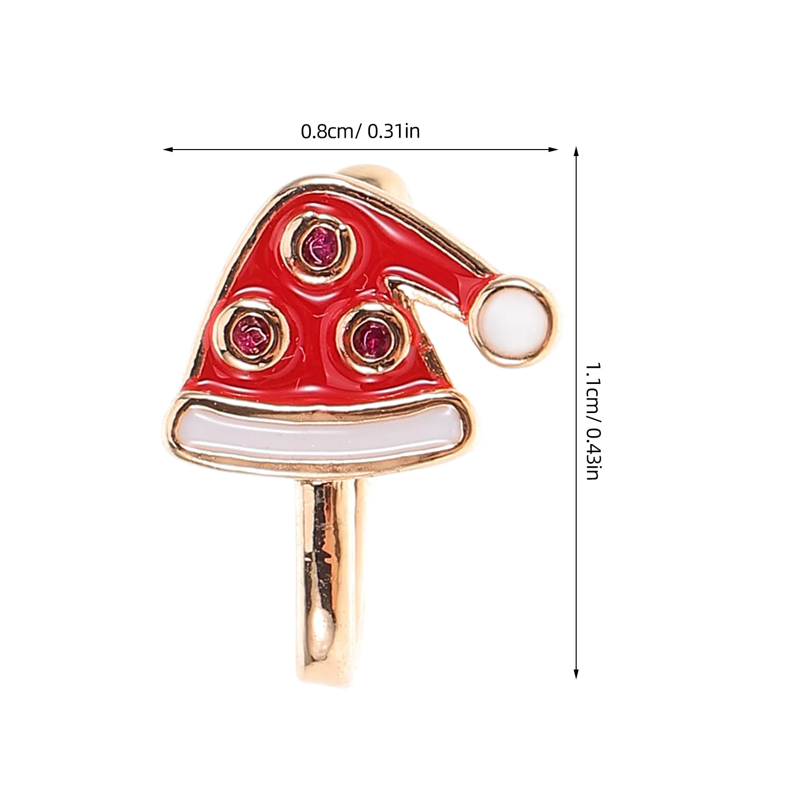 وهمية الأنف الدائري عيد الميلاد سلسلة U-شكل غير ثقب كليب على الأنف الصغير مسمار مجوهرات النساء عطلة موضة ثقب البطن وهمية #4