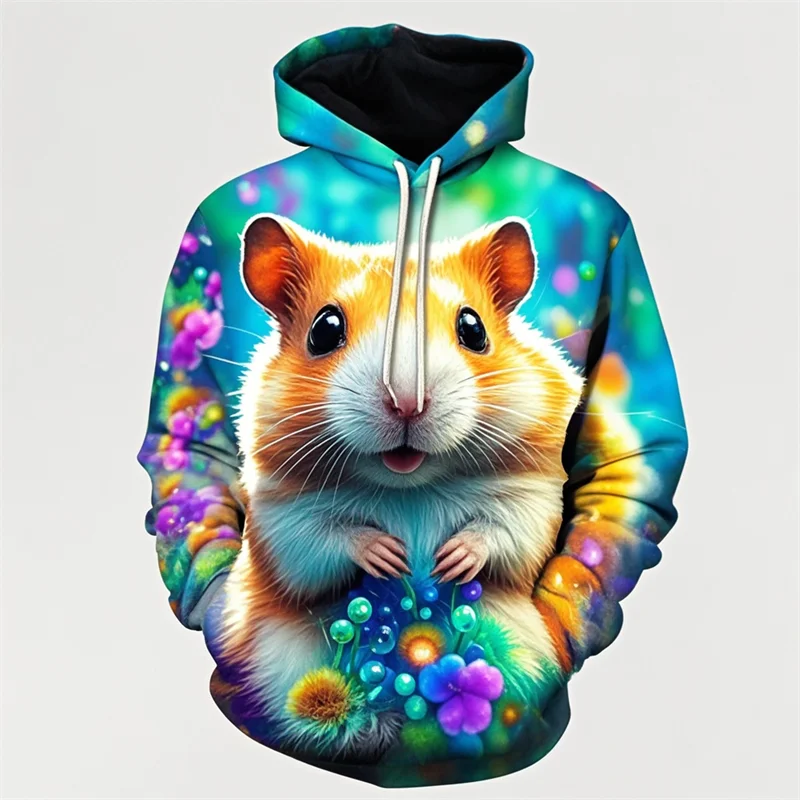 

Cute Animal 3d Hamsters Printing Hoodies For Women Funny Streetwear Hooded Sweatshirts Casual Mens Pullovers Unisex Hooded Hoody