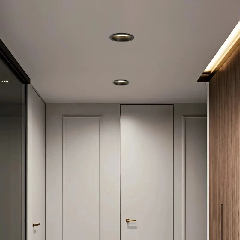 Zigbee 3.0 embedded LED tube light anti glare black and white ceiling light bedroom kitchen AC110V 220V home living room bedroom