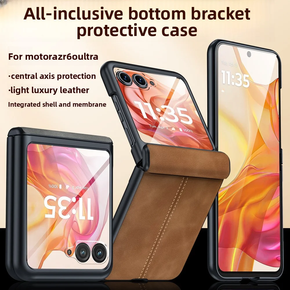 

For Motorola Razr 60 Ultra Case Luxury PU Leather Skin Film protective Back Cover Case For Moto Razr 50 60 Ultra Phone Shell
