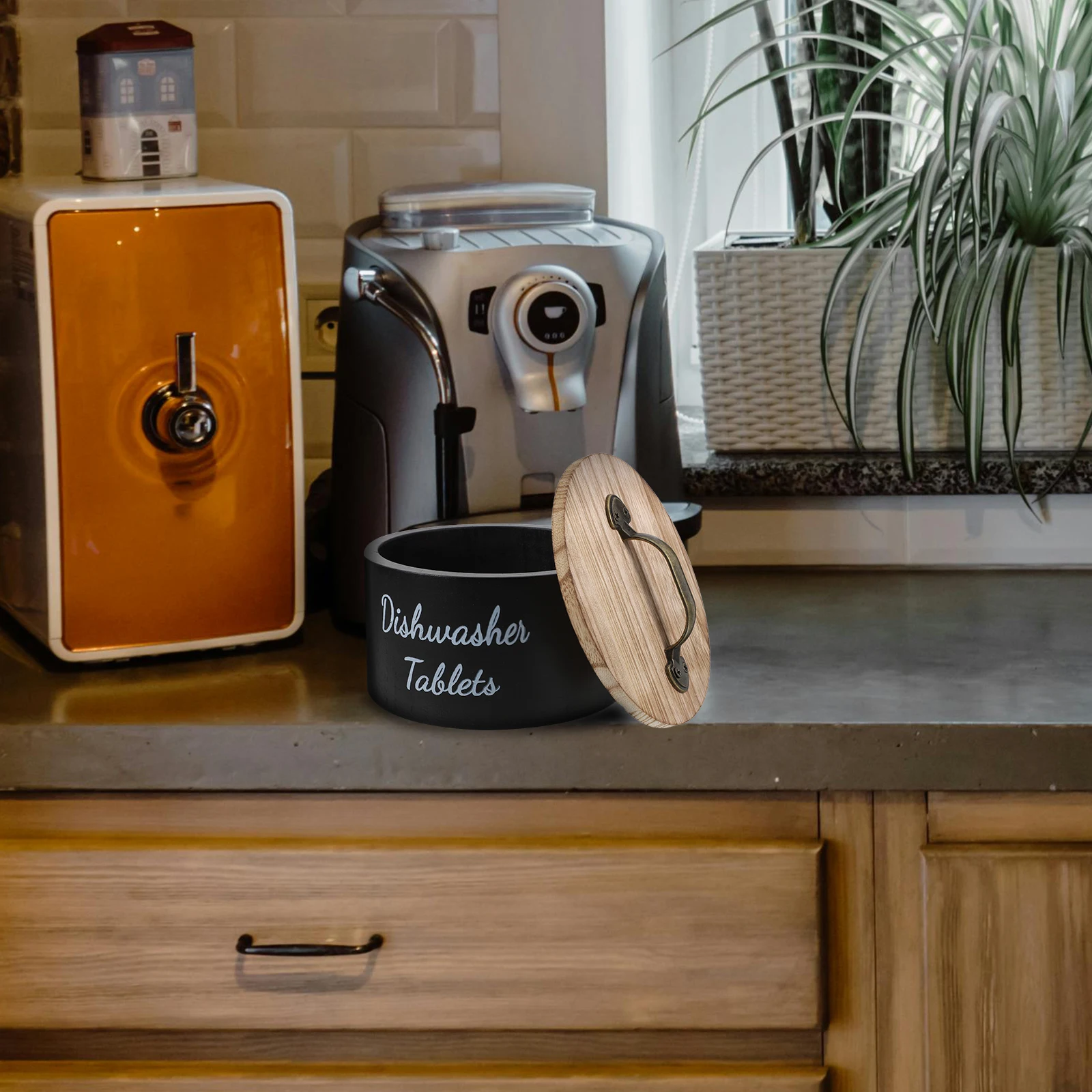 Dishwasher Airtight Wooden Airtight Pod Containers Laundry Room Box Container Laundry Room ganization Kitchen Accessories