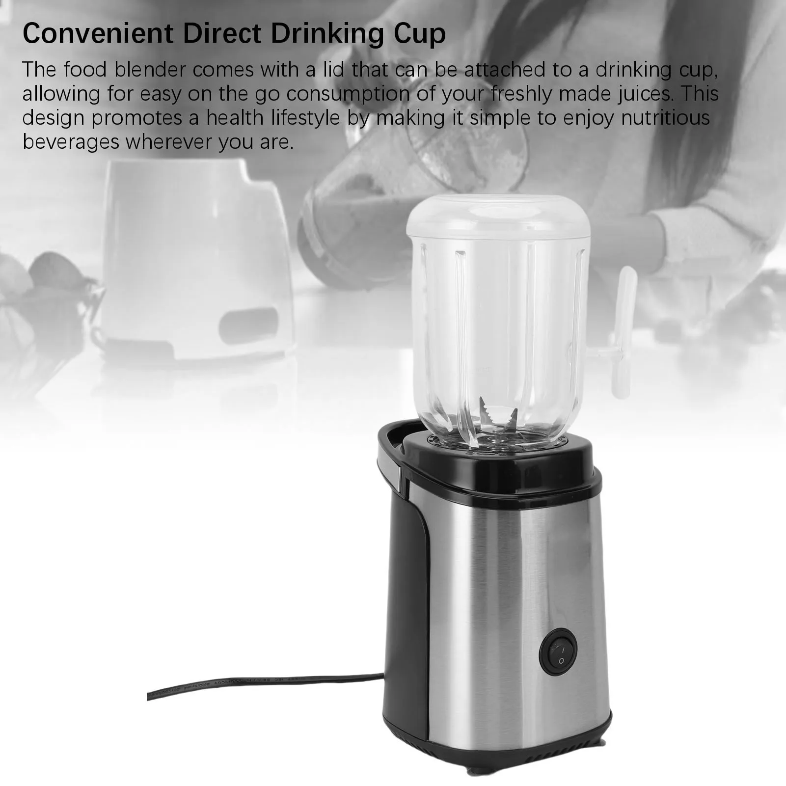 مفرمة خضروات كهربائية متعددة الوظائف لخلاط كونترتوب المطبخ محرك نحاسي عالي الكفاءة 4 في 1 تصميم 1800 وات #2