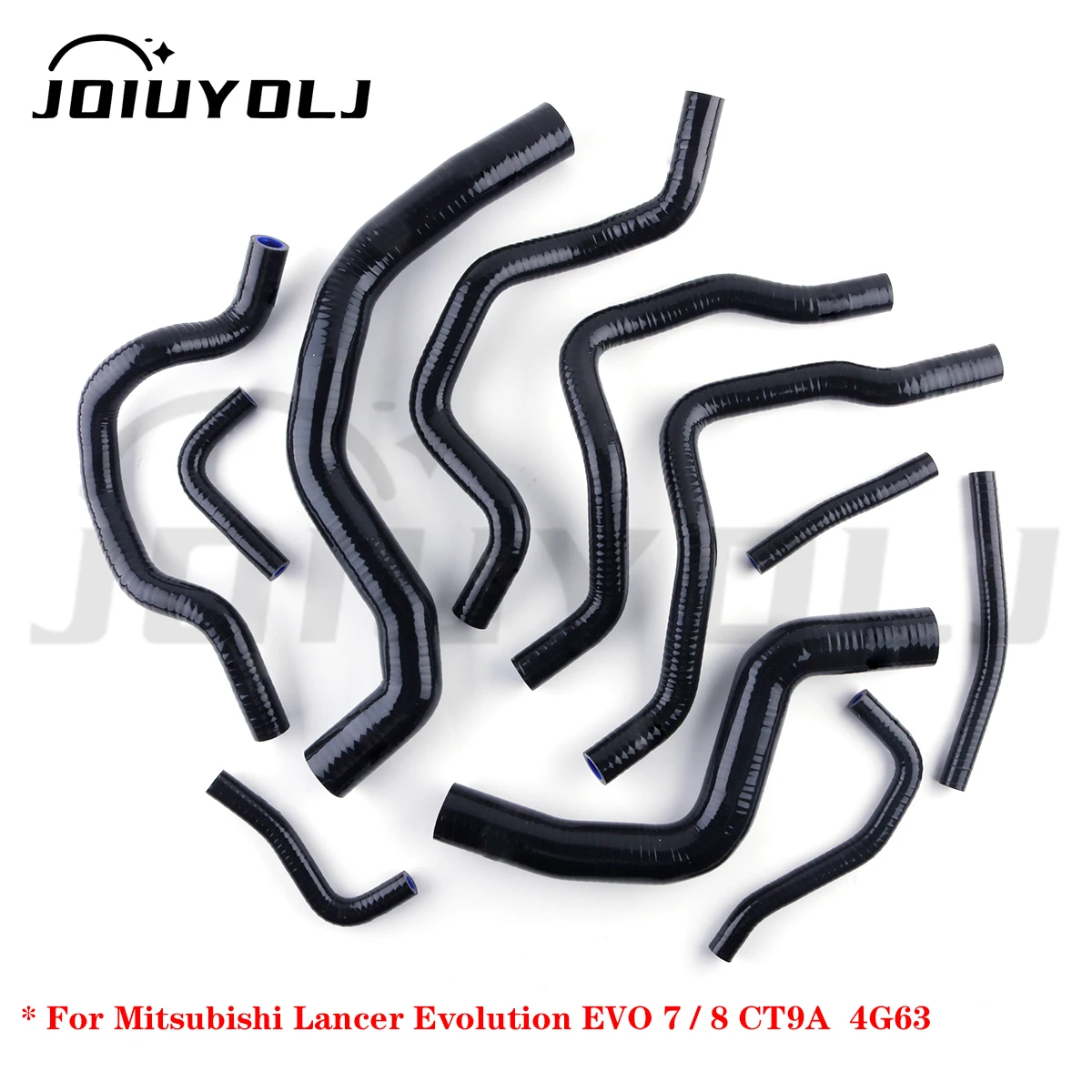 Kit de tuyaux de refroidissement en silicone pour radiateur Mitsubishi Lancer Evolution EVO 7/8 CT9A 4G63, ensemble de tuyaux d'eau pour moteur