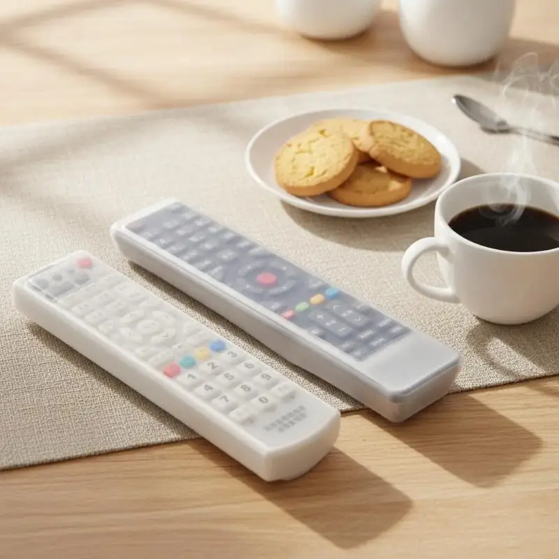Clear Silicone TV Remote Control Cover Scratch Proof 1Pcs Transparent Protector for Home Entertainment Devices