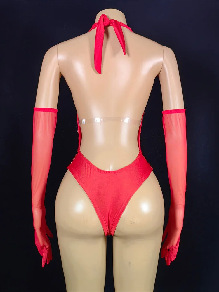 하이 퀄리티 섹시한 행잉 넥 및 백리스 신축성 점프수트 및 슬리브, 핫 다이아몬드, 2024 신상 유행 맞춤 여성복