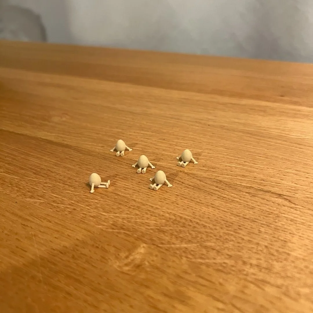 10/30 Stück 3D-Gedruckte Lustige Mini-Ei-Figuren Niedliche Winzige Ei-Charaktere Miniatur-Puppenhaus-Ornament Desktop-DIY-Deko Geburtstagsgeschenk – Detail 9