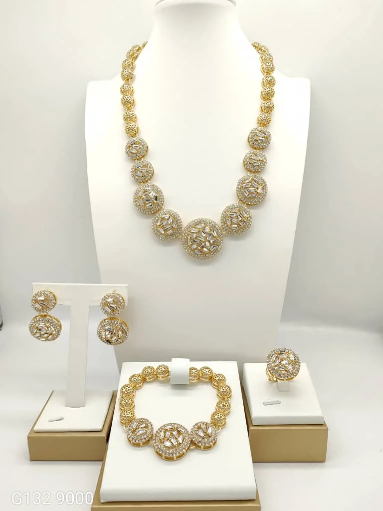 Винтажное женское ожерелье, браслет, серьги, кольцо, комплект ювелирных изделий, минималистичный стиль, модные позолоченные 18 К ювелирные изделия для вечеринок