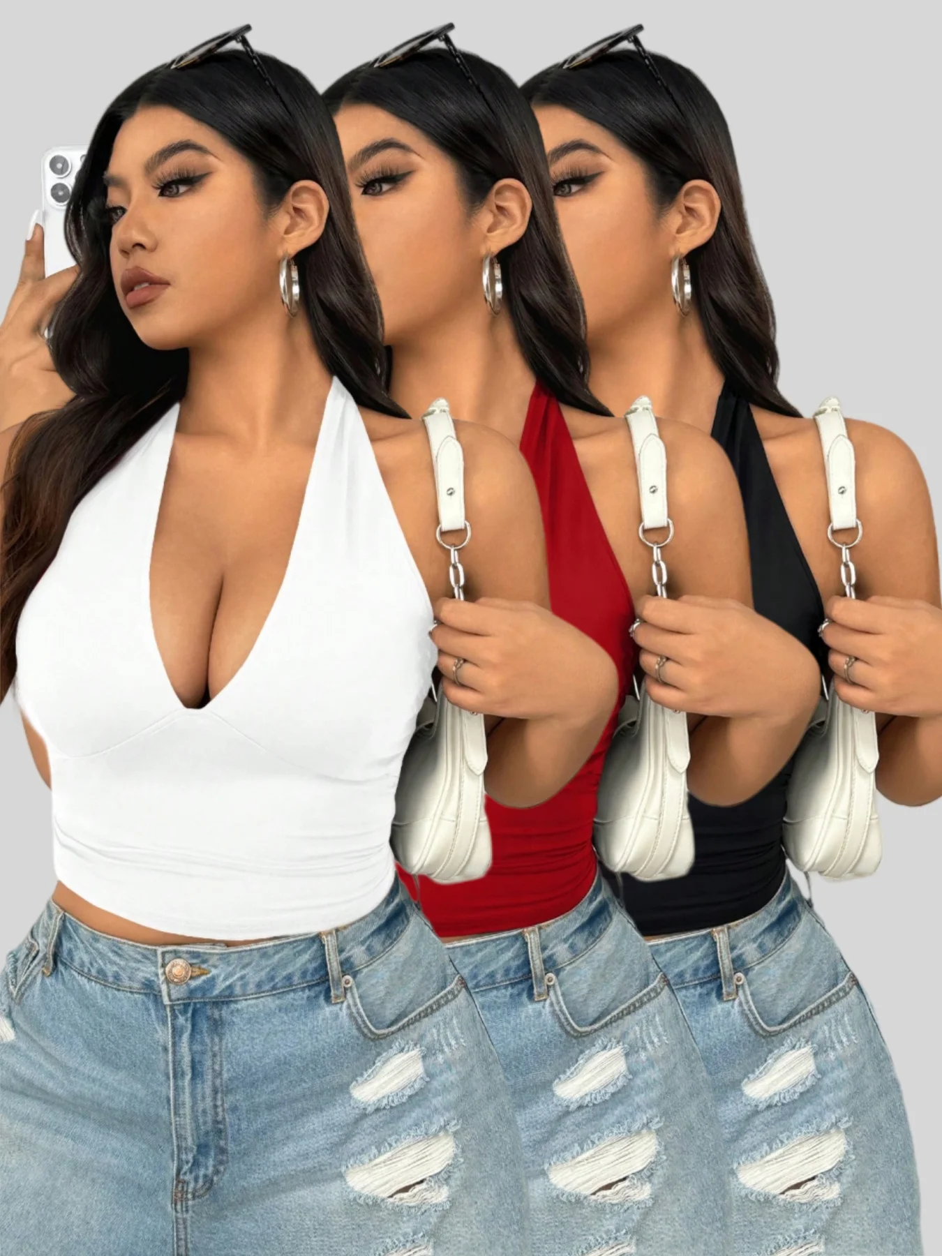 Новый модный и сексуальный универсальный женский пиджак большого размера, комплект из трех предметов.