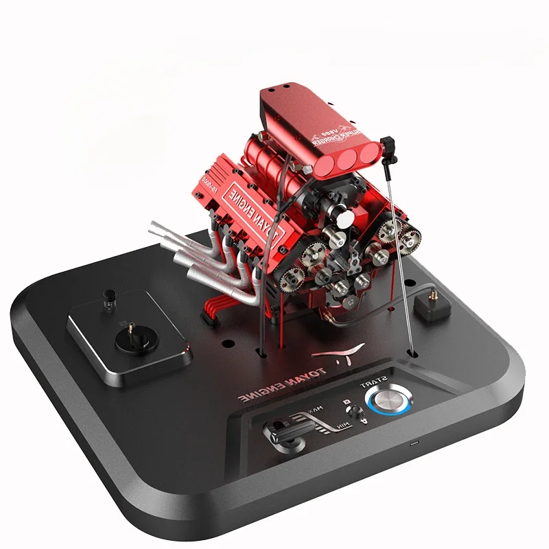 B-M TOYAN V8 Engine All-metal Mechanical Assembly High Simulation Model Fuel Micro Mini Eight-cylinder Engine Assembly Model Toy