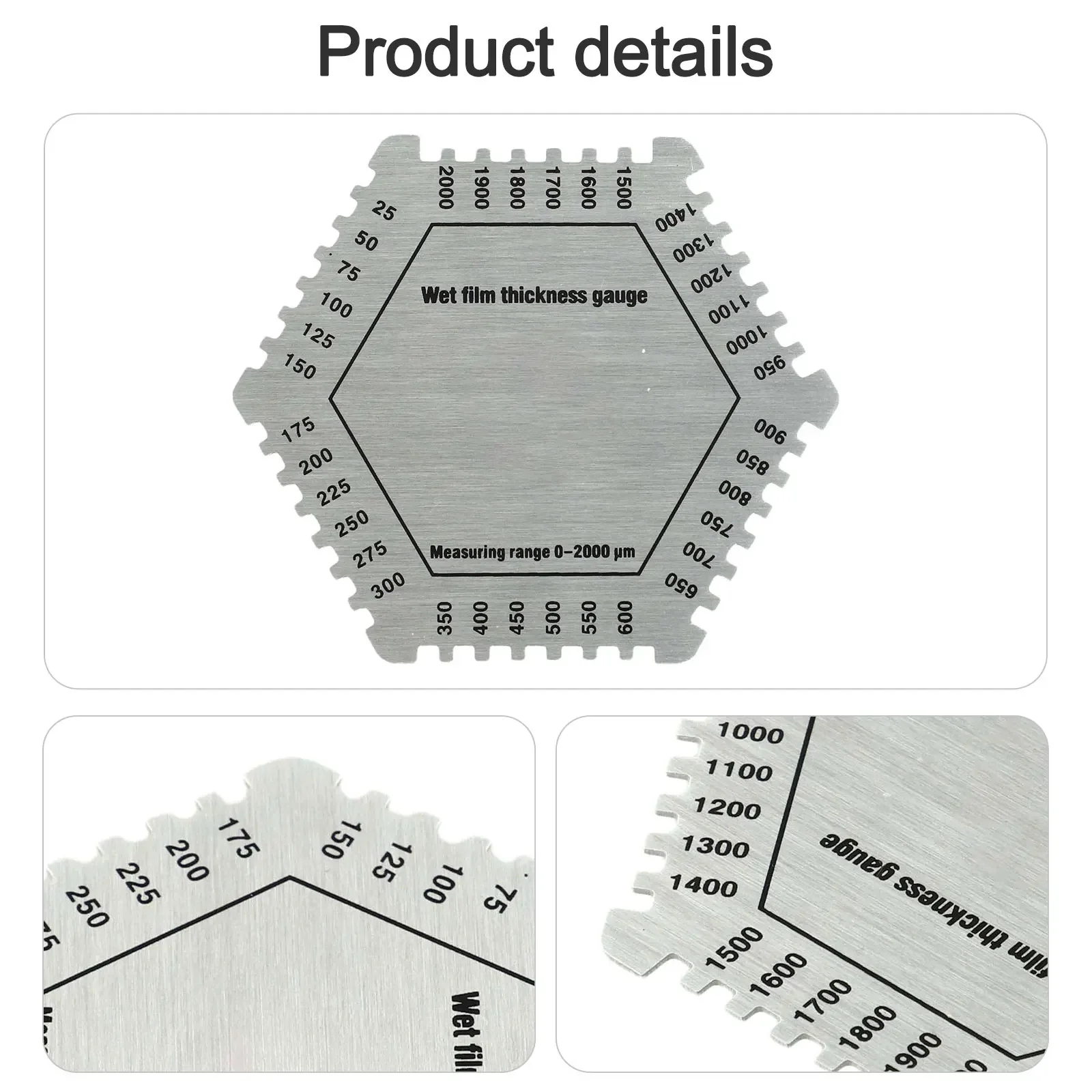 Paint Thickness Meter Stainless Steel Gauge Multiple Measurement Steps Wide Measurement Range Film Thickness Gauge