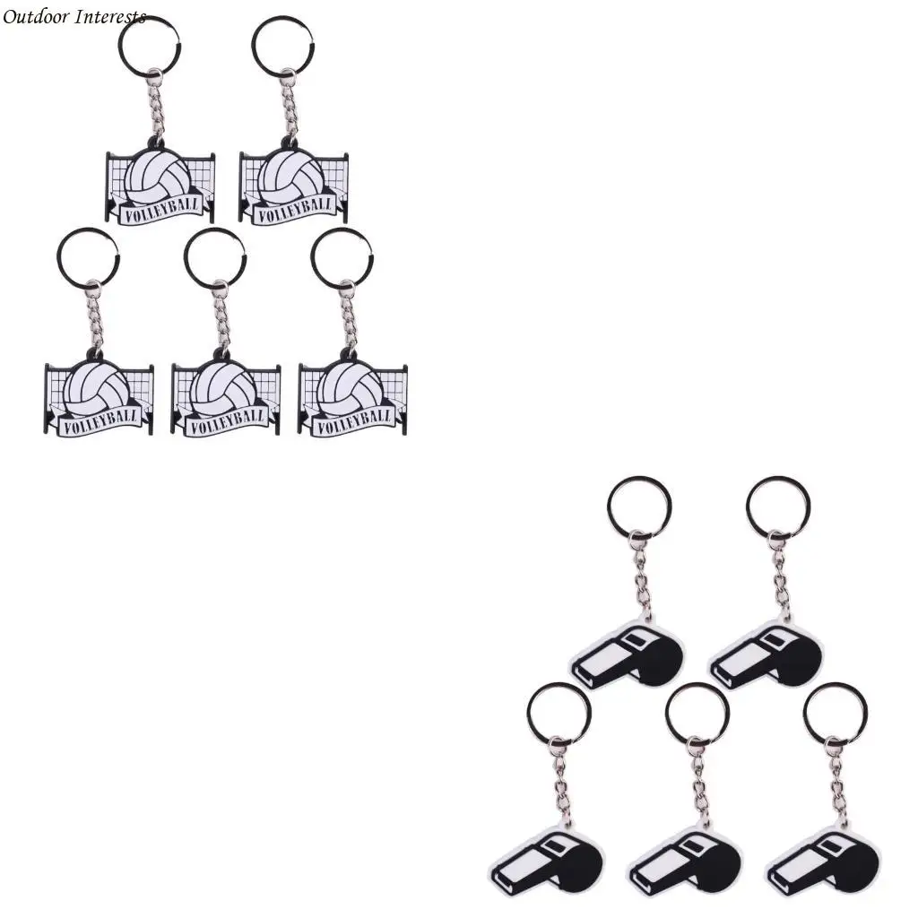 

Set of 5 Keychain Backpack Keychain Car Key Holder Keychains Volleyball Pendant 400C