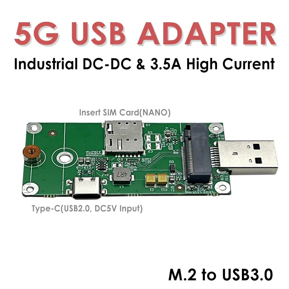 Imagem -04 - Adaptador Usb com Slot para Cartão Nano Sim M.2 Ngff para Usb 3.0 Dongle Tipo-c para Simcom Quectel Huawei Simcom Modem 5g