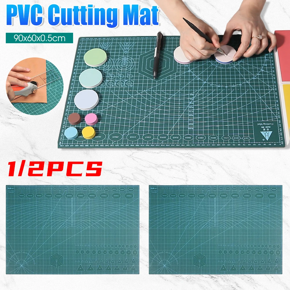 1/2PCS PVC Cutting Mat Workbench Patchwork Cut Pad Sewing Manual DIY Knife Engraving Leather Cutter Board Single Side Underlay
