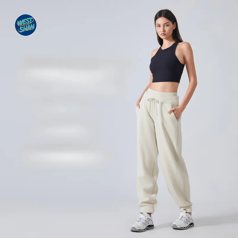 WESTSHAN EU US Taglia Autunno Inverno Foderato in pile Pantaloni sportivi caldi per le donne Pantaloni sportivi casual Pantaloni larghi da yoga fitness jogger