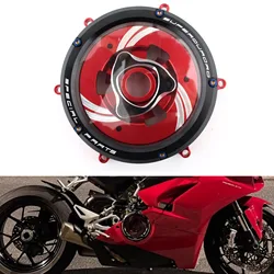 For Ducati Panigale 959 1199 1299 S R V2 Motorcycle Racing Clear Clutch Cluth Cover Spring Retainer Housing