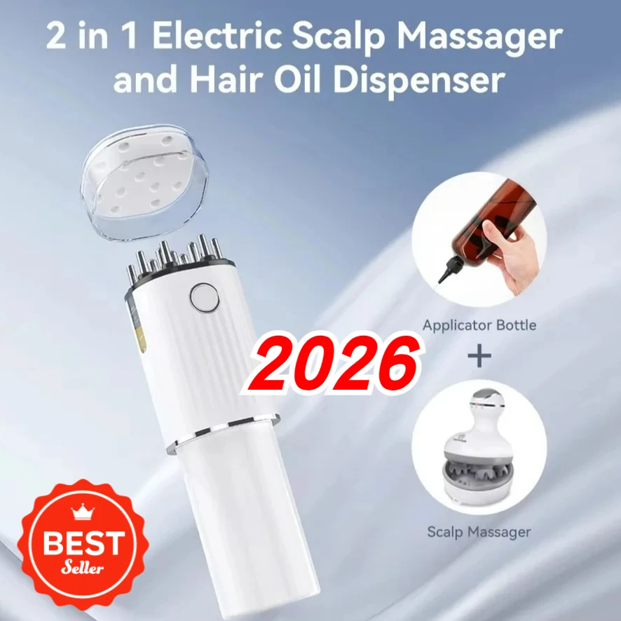 

2026 НОВАЯ электрическая массажная расческа, портативная лазерная расческа с красным светом для фолликулов, фолликулов на голову, аппликатор эссенционного масла