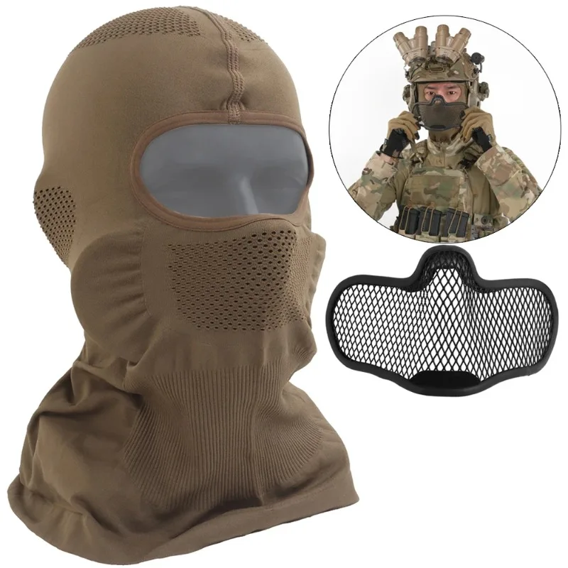 Tactical High Elasticity Breathable Balaclava Hat Venom V1 Full Face Mask for CS Paintball Motorcycle Cycling Fast Helmet Gear