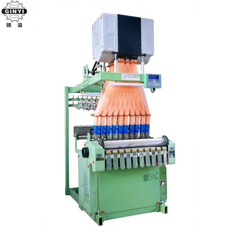 GINYI Computerized Jacquard Webbing Elastic Band Loom Machine Boxer Elastic Logo Band jacquard looms machine price