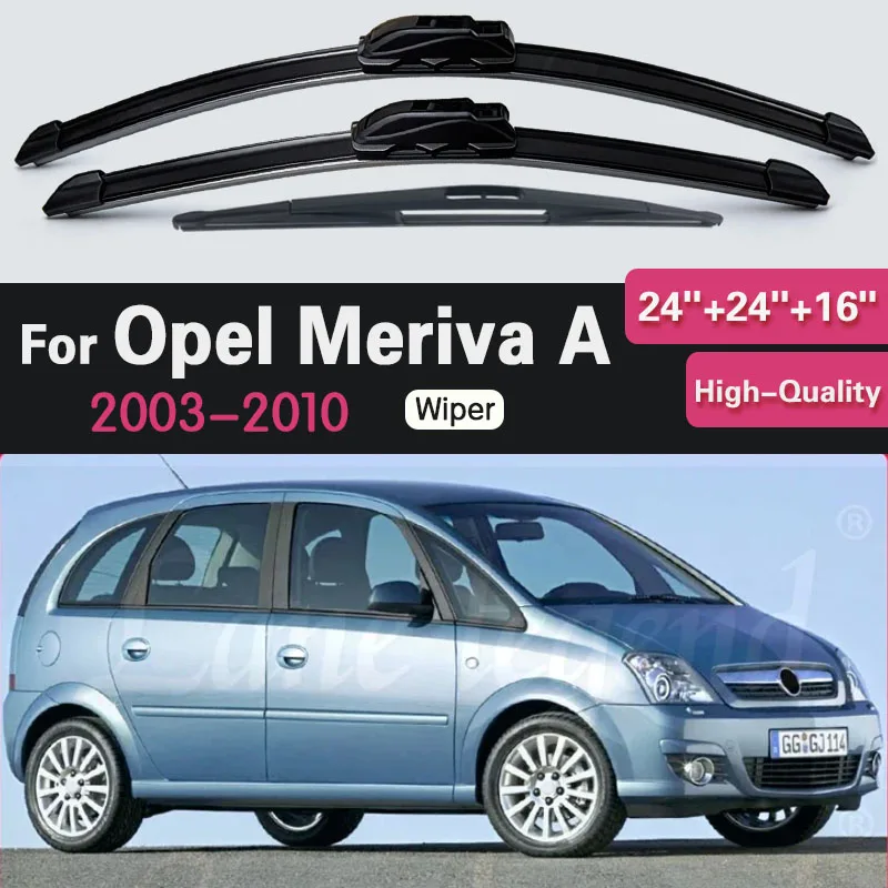 

1set Front & Rear Windshield Wiper Blades Windscreen Wipers For Opel Meriva A 2003 - 2010 2004 2005 2006 2007 2008 Accessories