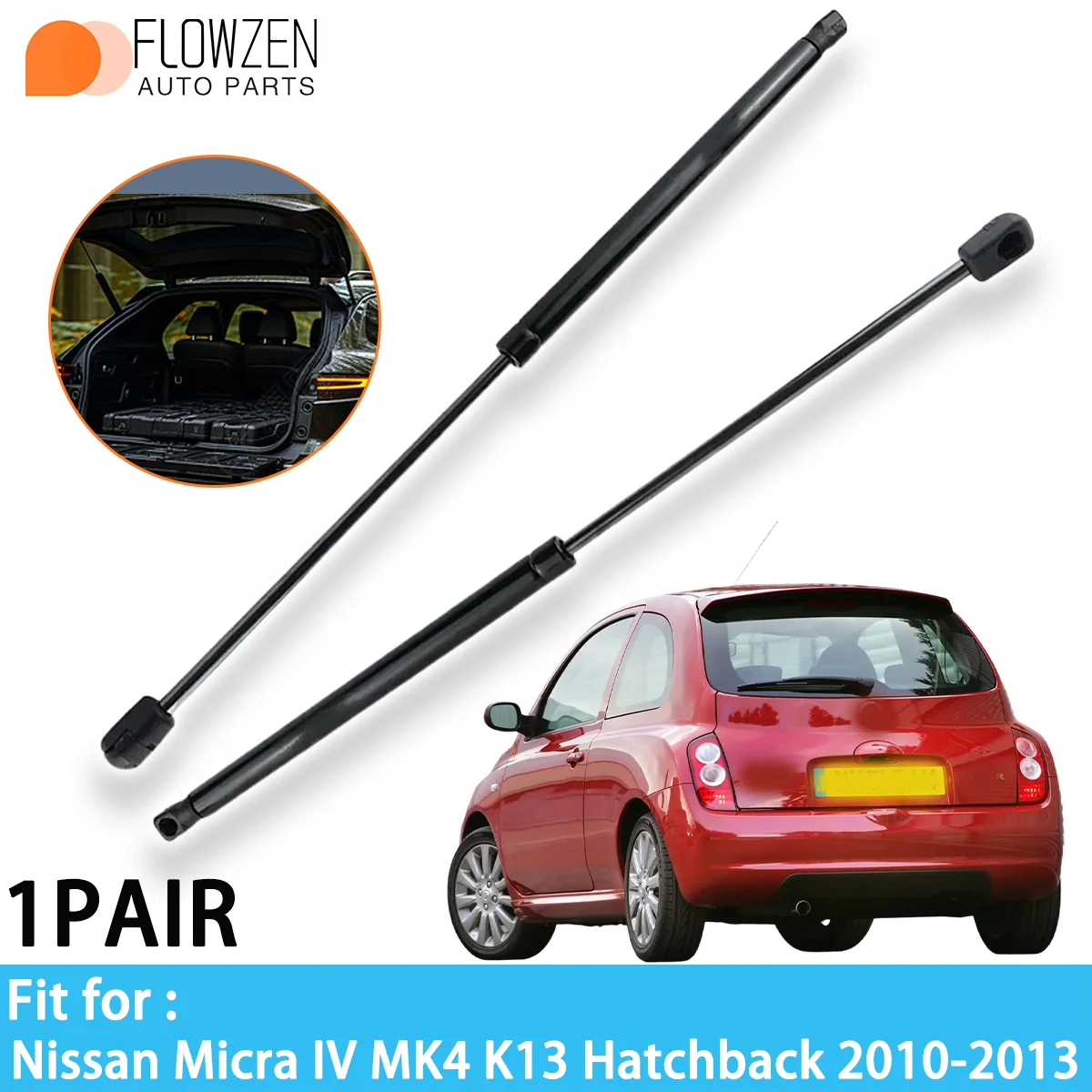 Amortiguadores de Gas para Maletero, Barra de Resorte OE 904501HB0A, Barra de Presión para Nissan Micra IV MK4 K13 Hatchback 2010-2013
