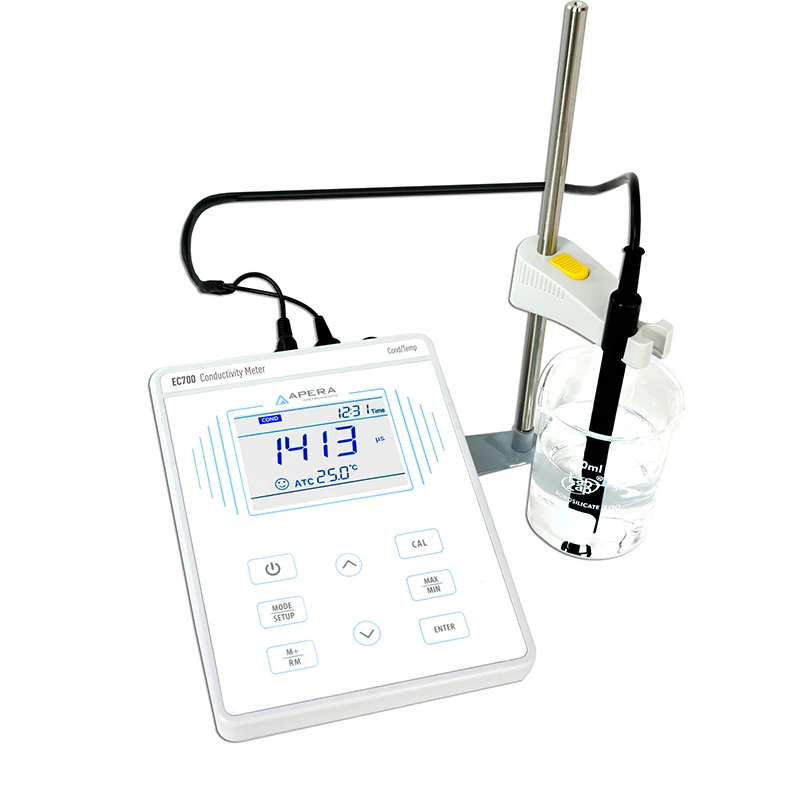 

Smart Function Bench Top Conductivity /TDS/Salinity/ Resistivity /Temperature Meter