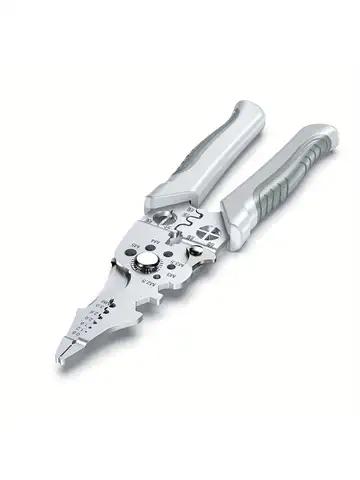 10-in-1 Professional Electrician Wire Stripper Pliers Heavy Duty Cable Cutting Crimping Tool Stainless Steel with Non-Slip Grip