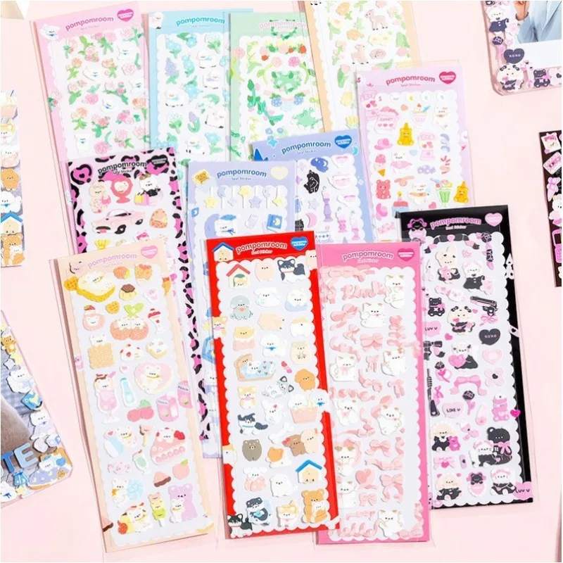 Cute Circus Hand Account Sticker Laser Cute Cartoon Waterproof Pvc Sticker Korean Guka Material Sticker