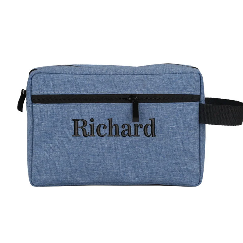 Personalized Oxford Cloth Simple Makeup Bag Custom Embroidery Large Capacity Travel Waterproof Storage Bag High-end Toiletry Bag